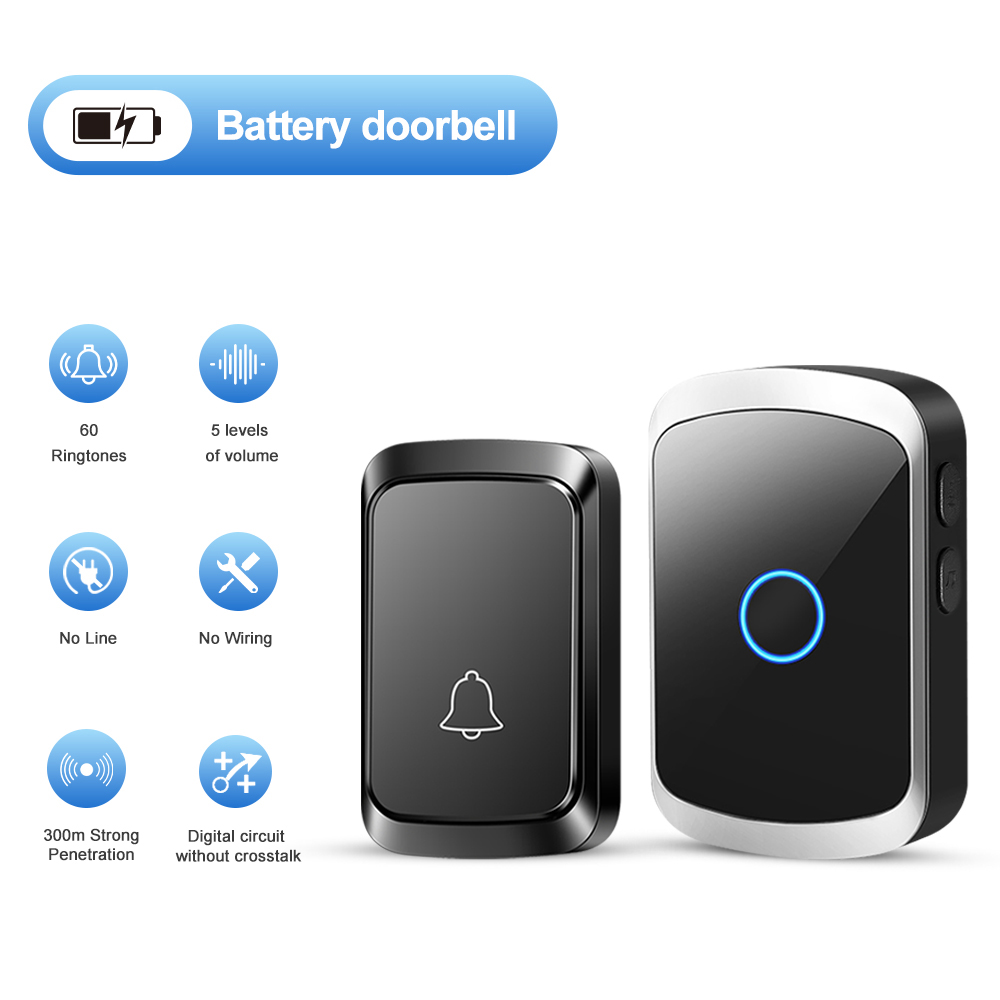 Smart Home Automation Diy - สมาร์ทไร้สาย Doorbell ประตู CHIME Kit ไม่ต้องใช้ซ็อกเก็ต