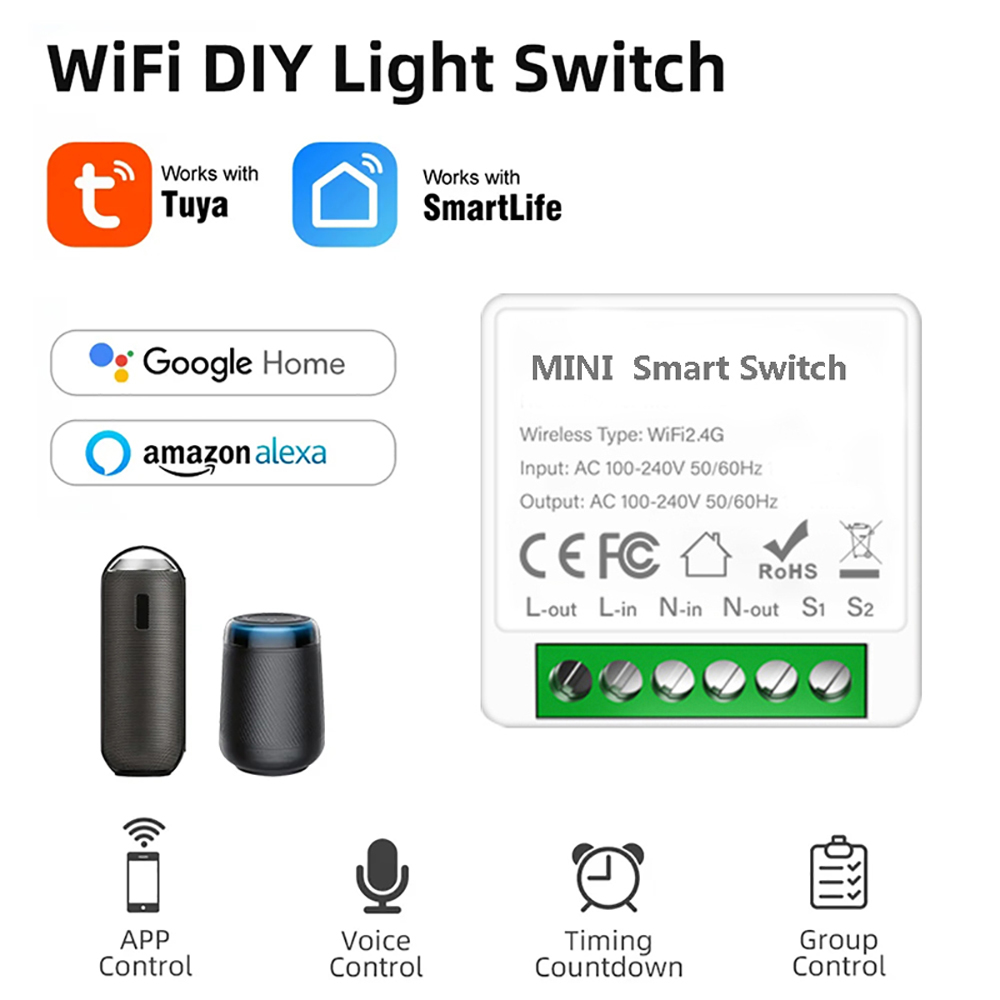 Smart Home Automation Diy - 2 ทิศทาง Tuya Mini 16A WiFi