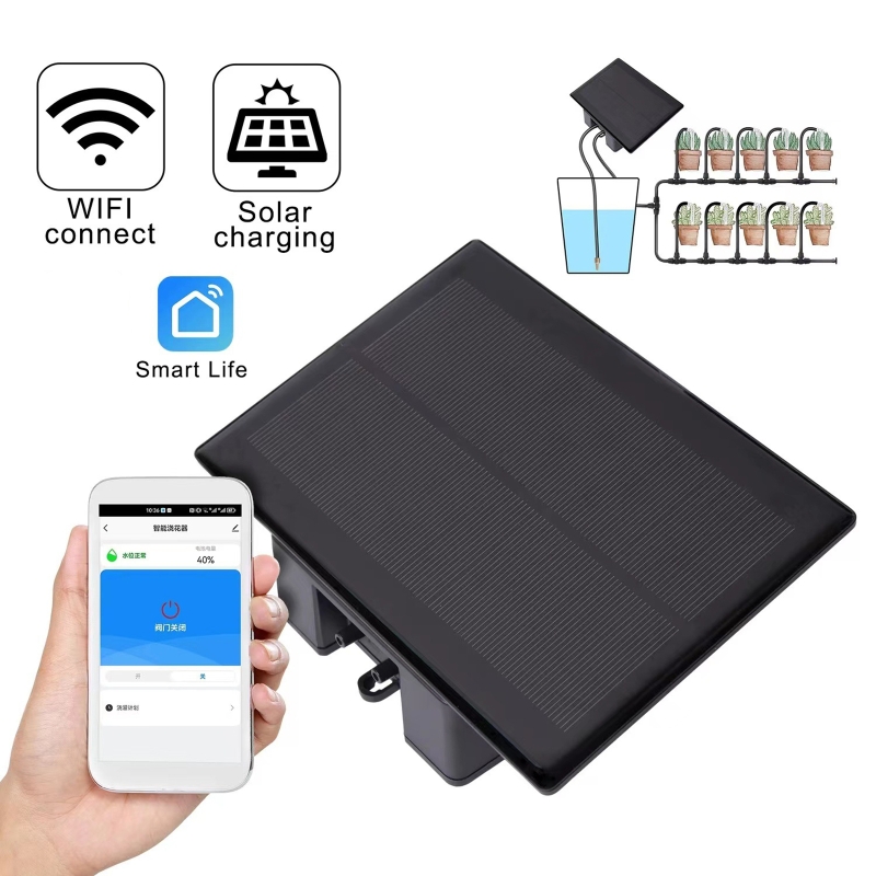 Smart Home Automation Diy - WIFI พลังงานแสงอาทิตย์เครื่องรดน้ําอัตโนมัติชุด Mobile App รีโมทคอนโทรลสมาร์ทอุปกรณ์รดน้ําชลประทานหยดชลประทาน Kit