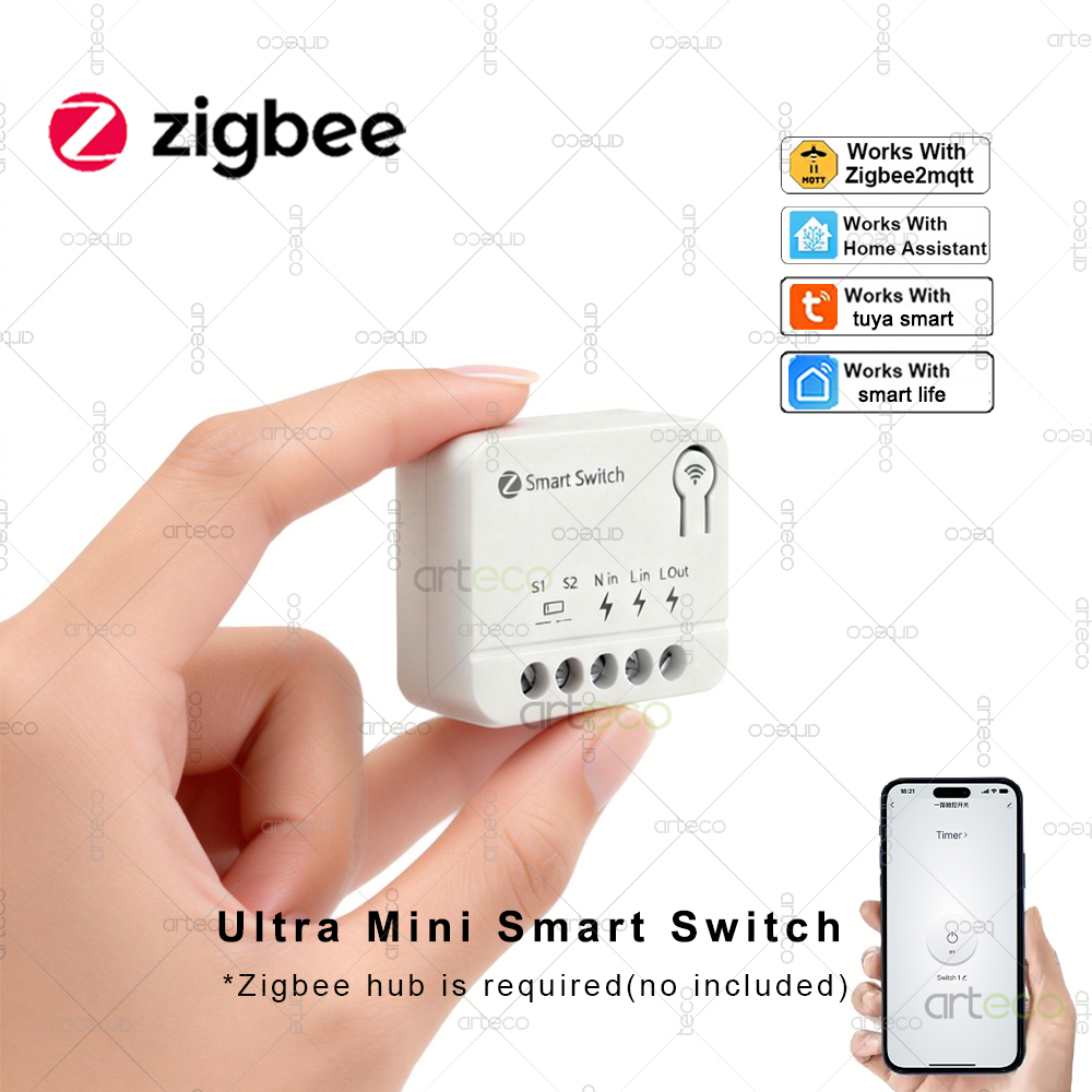 Smart Home Automation Diy - ซิกบี มินิ เบรกเกอร์ DIY สมาร์ทสวิตช์โมดูลระบบอัตโนมัติในบ้านรีเลย์ไฟส่องสว่างแอปรีโมทคอนโทรล ตั้งเวลาได้
