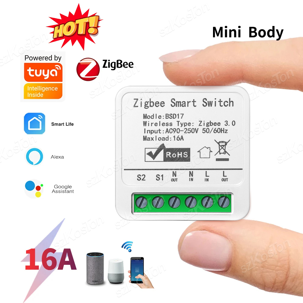 Smart Home Automation Diy - โมดูลสวิตช์อัจฉริยะ Tuya ZigBee 16A ระบบอัตโนมัติในบ้านอัจฉริยะ มินิ