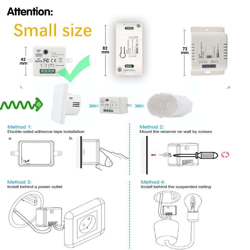 WIFI Mini switch Tuya Smart Li - Home Automation Diy บทวิจารณ์และราคา