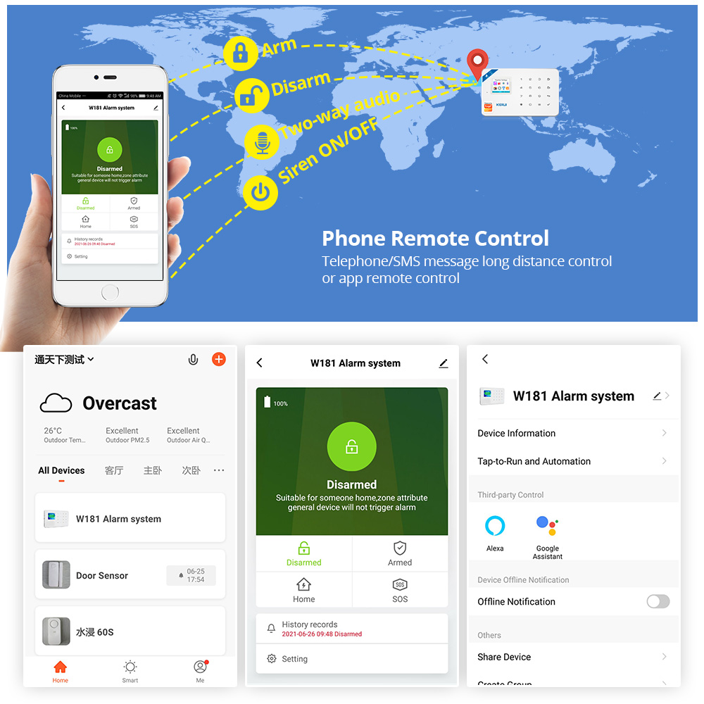 KERUI Security Alarm System ชุ - Smart Home Automation Diy บทวิจารณ์และราคา