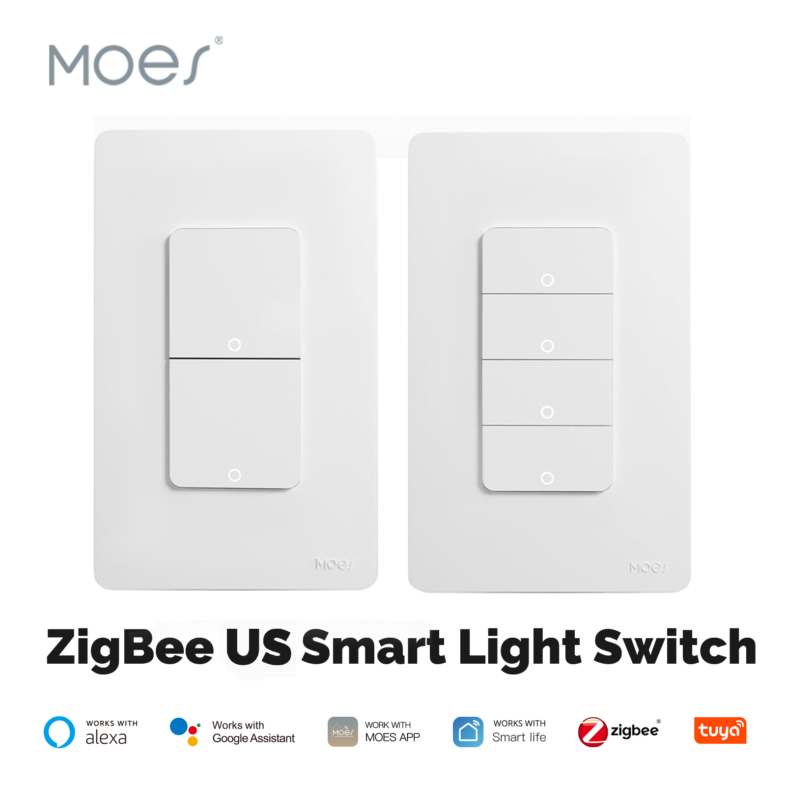 MOES Tuya ZigBee สวิตช์ไฟสมาร์ - Home Automation Diy บทวิจารณ์และราคา