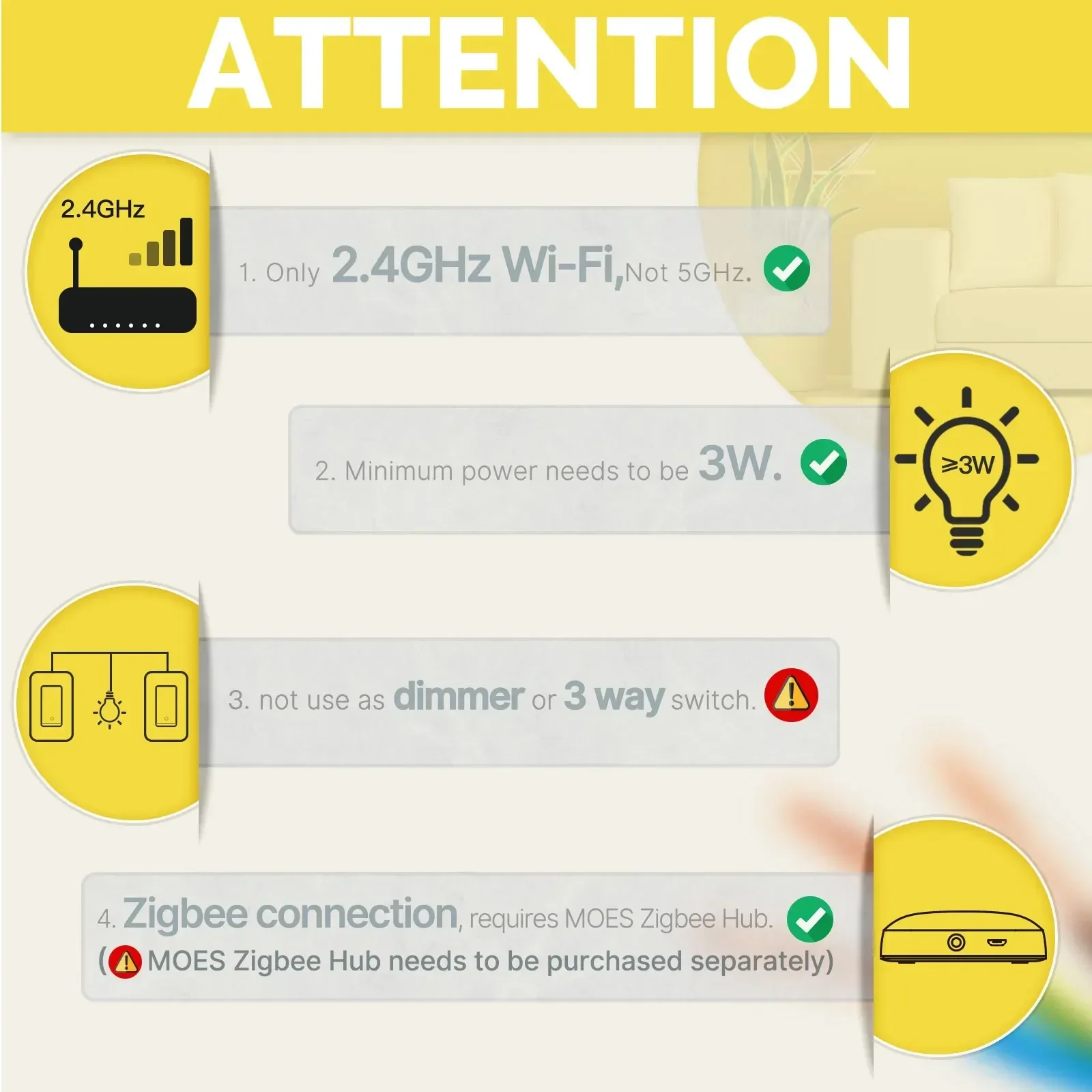 MOES Tuya ZigBee สวิตช์ไฟสมาร์ - Home Automation Diy บทวิจารณ์และราคา